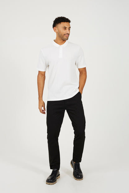 Brave Soul Black Cotton Chino Trousers - Black Image 3