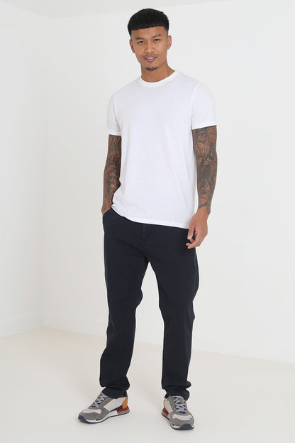 Brave Soul Navy Cotton Chino Trousers - Navy Image 3