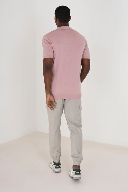 Brave Soul Light Stone Cotton Linen Blend Cargo Trousers - Light Stone Image 2