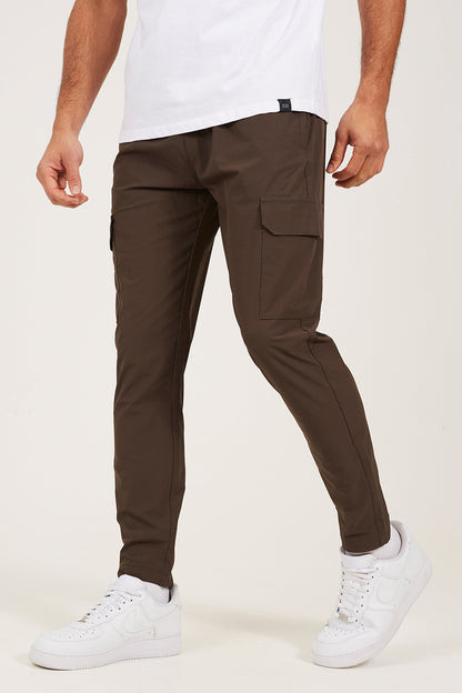 Brave Soul Khaki Slim Fit Cargo Style Trousers - Khaki Image 1