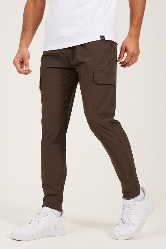 Brave Soul Khaki Slim Fit Cargo Style Trousers - Khaki Image 1
