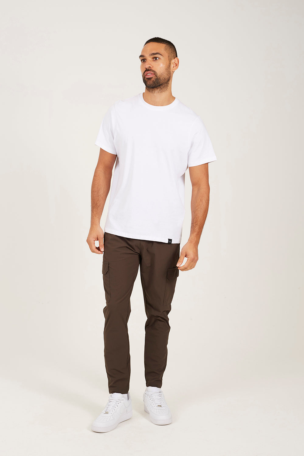 Brave Soul Khaki Slim Fit Cargo Style Trousers - Khaki Image 3