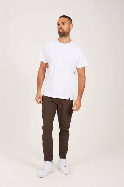 Brave Soul Khaki Slim Fit Cargo Style Trousers - Khaki Image 3