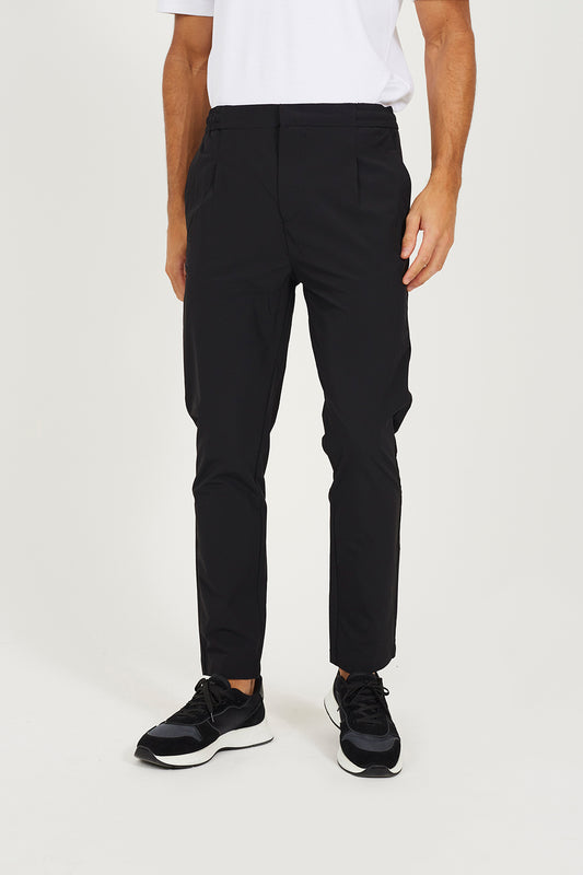 Brave Soul Black Elasticated Waist Chino Style Trousers - Black Image 1