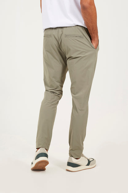 Brave Soul Pale Green Elasticated Waist Chino Style Trousers - Pale Green Image 2