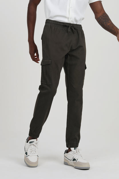 Brave Soul Light Khaki Cuffed Cargo Trousers - Light Khaki Image 1