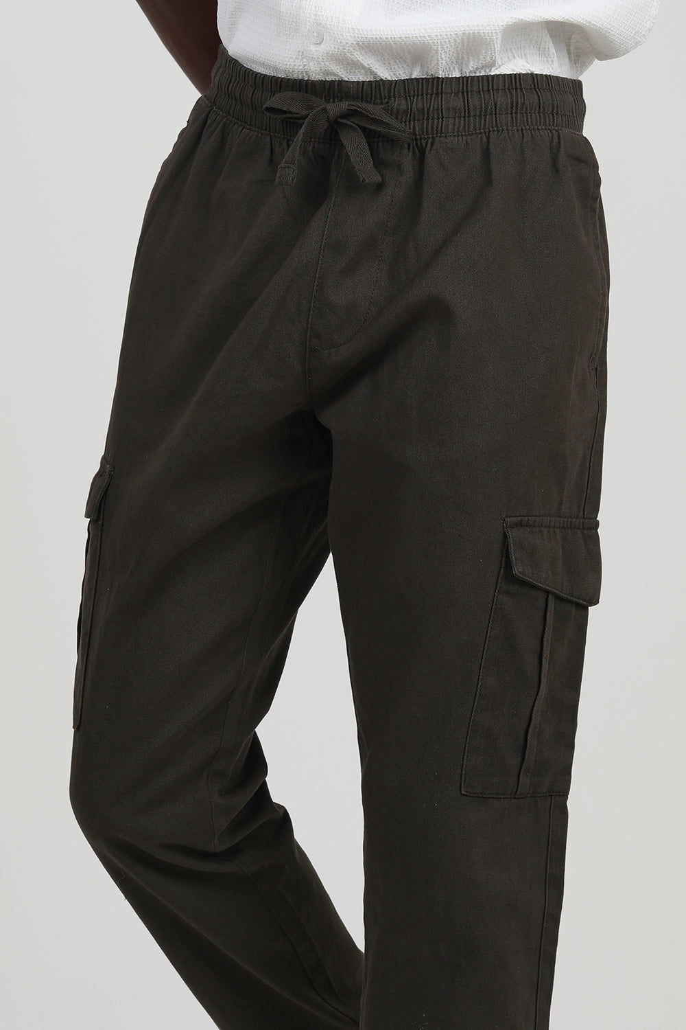 Brave Soul Light Khaki Cuffed Cargo Trousers - Light Khaki Image 4