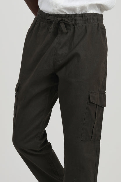 Brave Soul Light Khaki Cuffed Cargo Trousers - Light Khaki Image 4