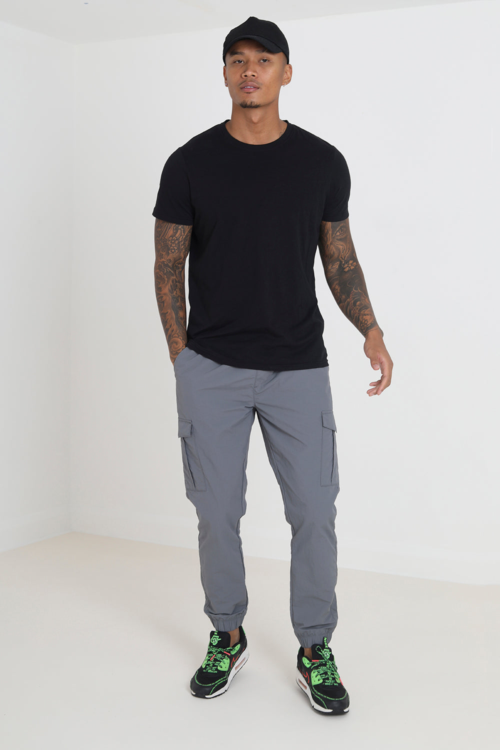 Brave Soul Grey Cuffed Cargo Trousers - Grey Image 3