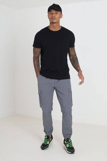 Brave Soul Grey Cuffed Cargo Trousers - Grey Image 3