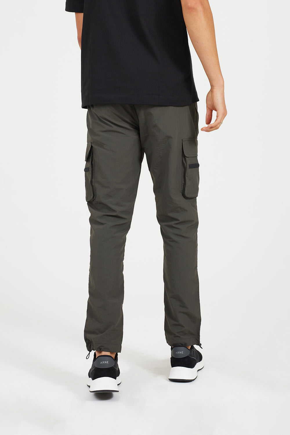Brave Soul Khaki Elasticated Waist Cargo Style Trousers - Khaki Image 2