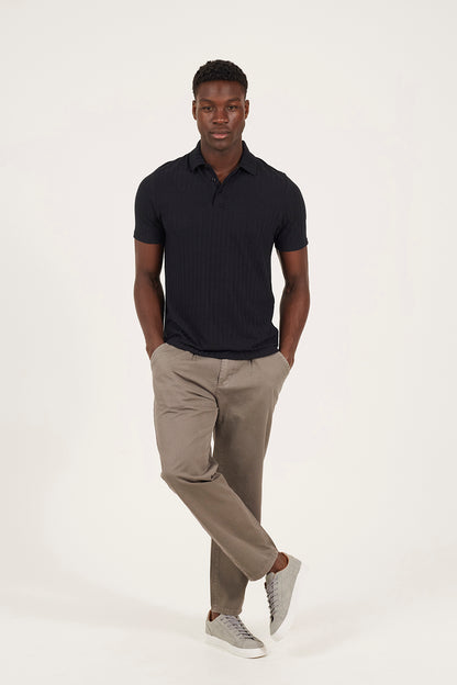 Brave Soul Taupe Wide Leg Cotton Chino Trousers - Taupe Image 3