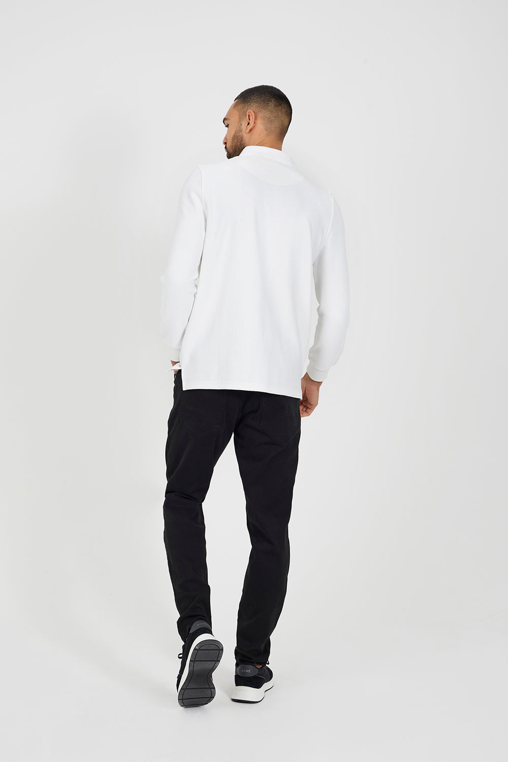 Brave Soul Black Cotton Twill Chino Trousers - Black Image 2