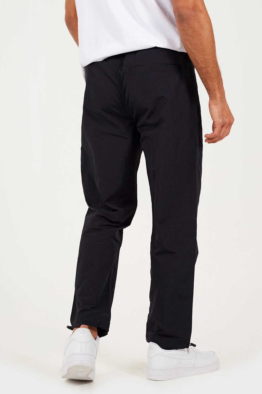 Brave Soul Black Taslan Loose Fit  Cuffed Cargo Trousers - Black Image 2