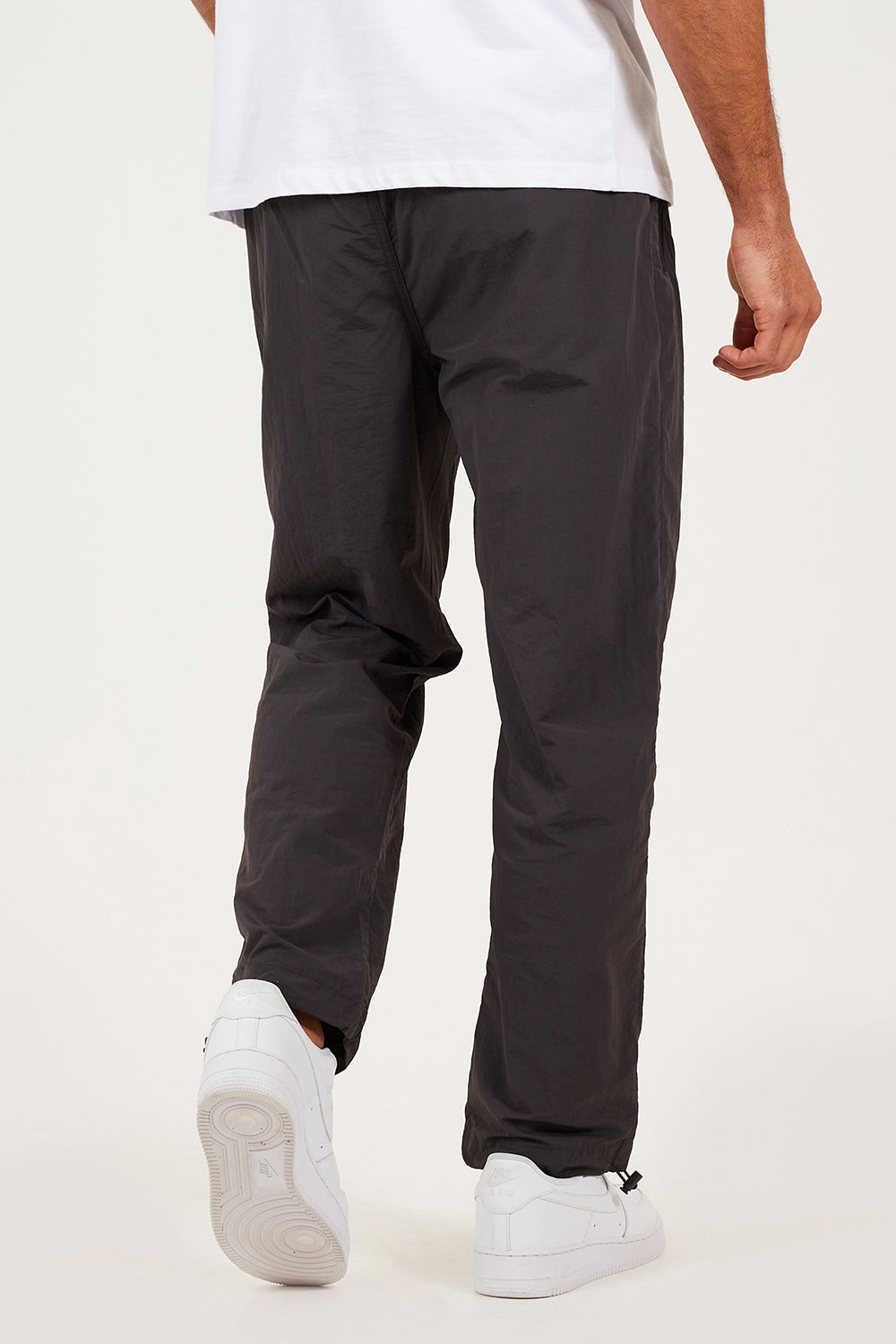 Brave Soul Dark Grey Taslan Loose Fit  Cuffed Cargo Trousers - Dark Grey Image 2