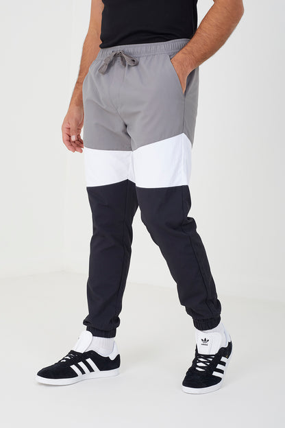 Brave Soul Grey Taslan Cuffed Cargo Trousers - Grey Image 1