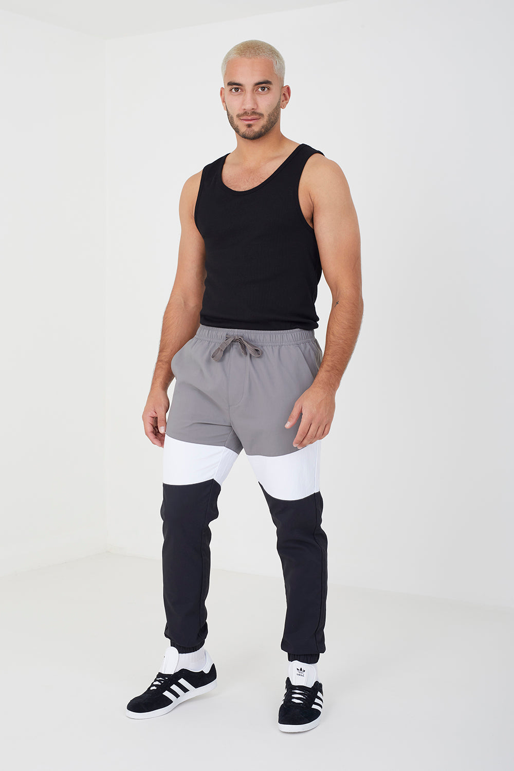 Brave Soul Grey Taslan Cuffed Cargo Trousers - Grey Image 3