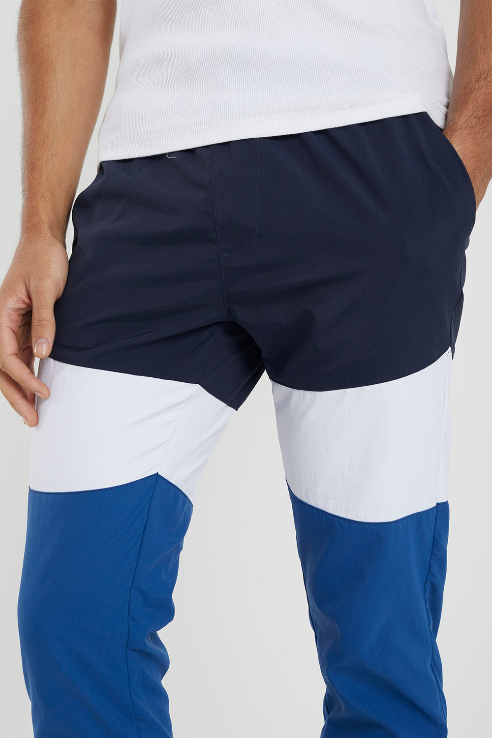 Brave Soul Navy Taslan Cuffed Cargo Trousers - Navy Image 4