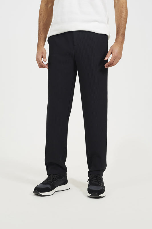 Brave Soul Black Ribbed Trousers - Black Image 1