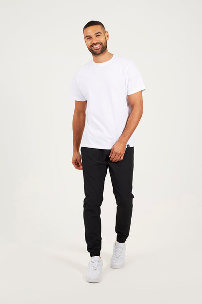 Brave Soul Black Seersucker Cuffed Trousers - Black Image 3