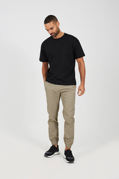 Brave Soul Taupe Seersucker Cuffed Trousers - Taupe Image 3