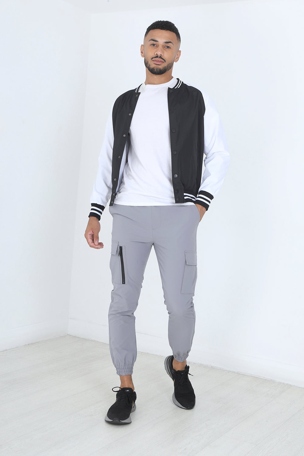 Brave Soul Grey Cuffed Cargo Trousers - Grey Image 3
