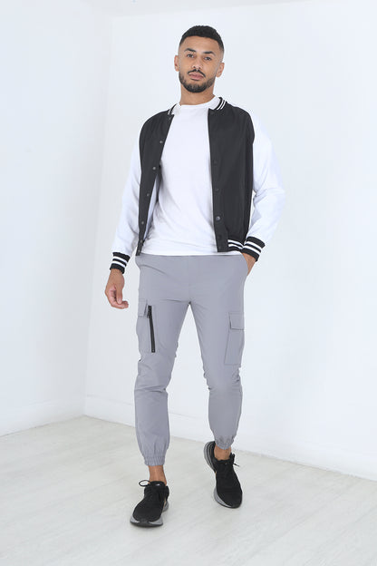 Brave Soul Grey Cuffed Cargo Trousers - Grey Image 3