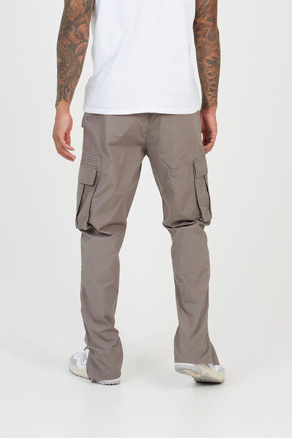 Brave Soul Taupe Cotton Poplin Cargo Trousers - Taupe Image 2