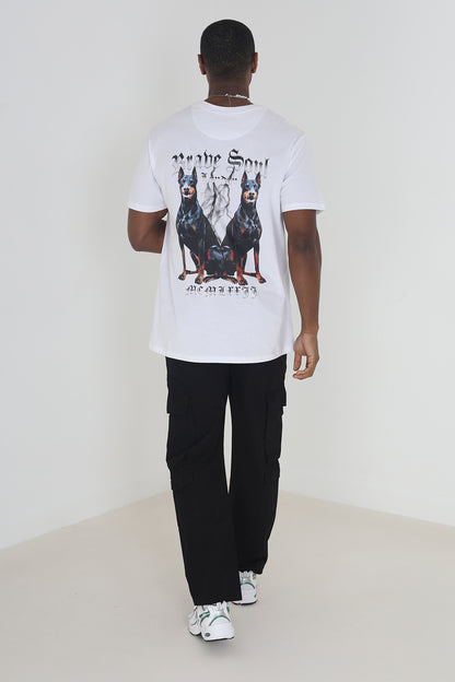Brave Soul Black Cotton Poplin Loose Fit Cargo Trousers - Black Image 2