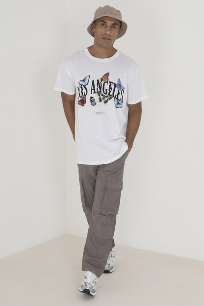 Brave Soul Taupe Cotton Poplin Loose Fit Cargo Trousers - Taupe Image 3