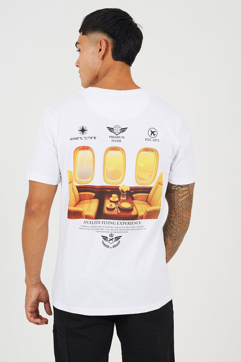 Brave Soul White Cotton Crew Neck Graphic T-Shirt - White Image 2