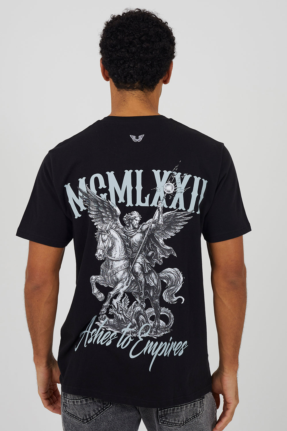 Brave Soul Black Cotton Relaxed Fit Graphic T-Shirt - Black Image 2