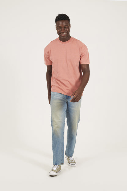 Brave Soul Pink Acid Wash Oversized T-shirt - Pink Image 3