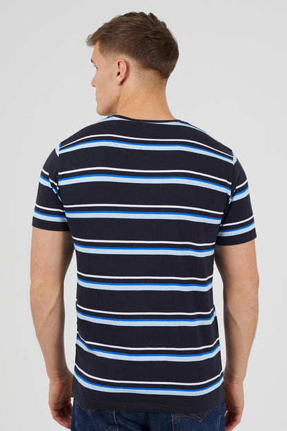 Brave Soul Navy 3 Pack Cotton Crew Neck T-Shirts - Navy Image 2