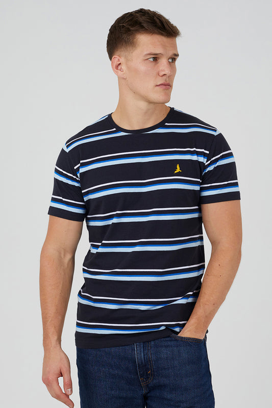 Brave Soul Navy 3 Pack Cotton Crew Neck T-Shirts - Navy Image 1