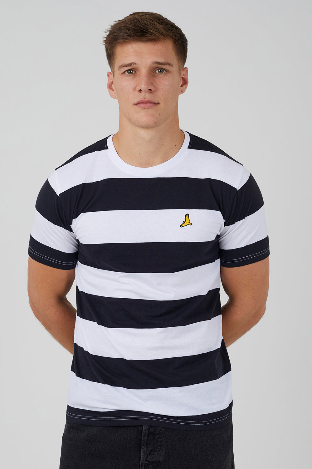 Brave Soul Navy 3 Pack Cotton Crew Neck T-Shirts - Navy Image 3