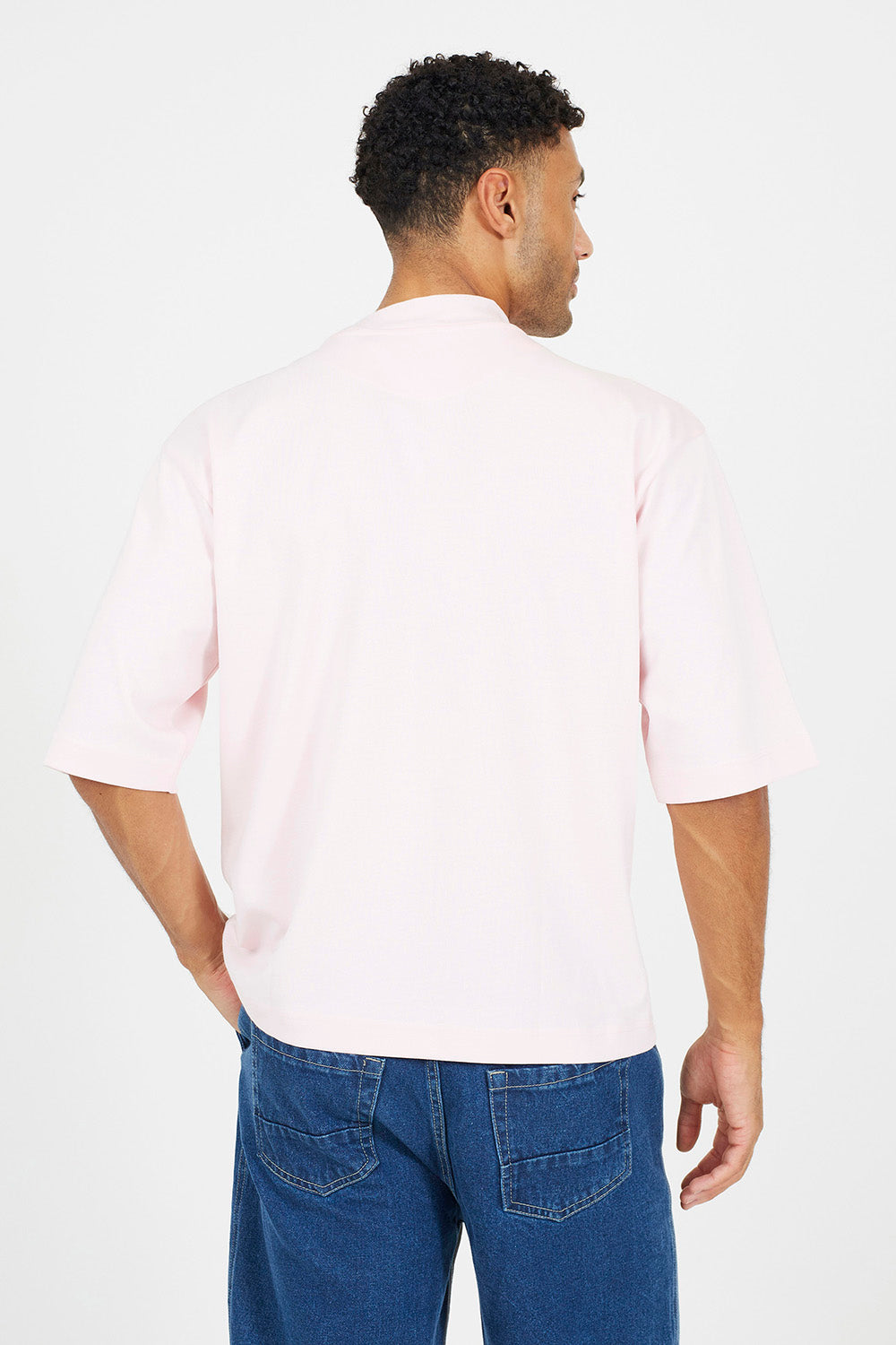 Brave Soul Pale Pink Oversized T-Shirt - Pale Pink Image 2