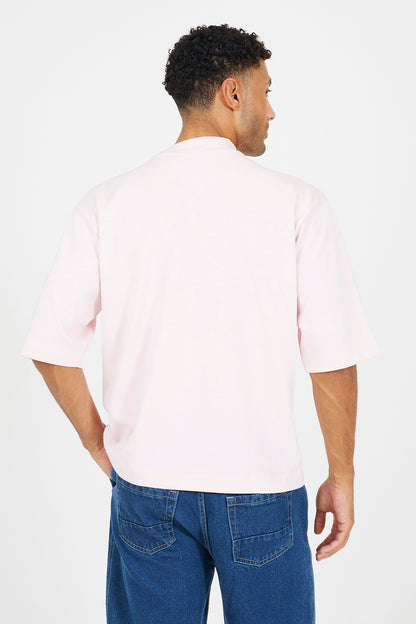 Brave Soul Pale Pink Oversized T-Shirt - Pale Pink Image 2