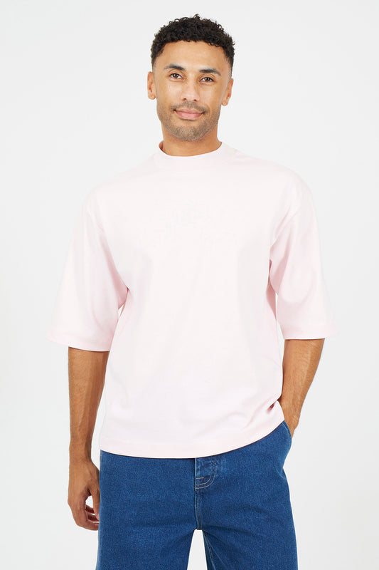 Brave Soul Pale Pink Oversized T-Shirt - Pale Pink Image 1