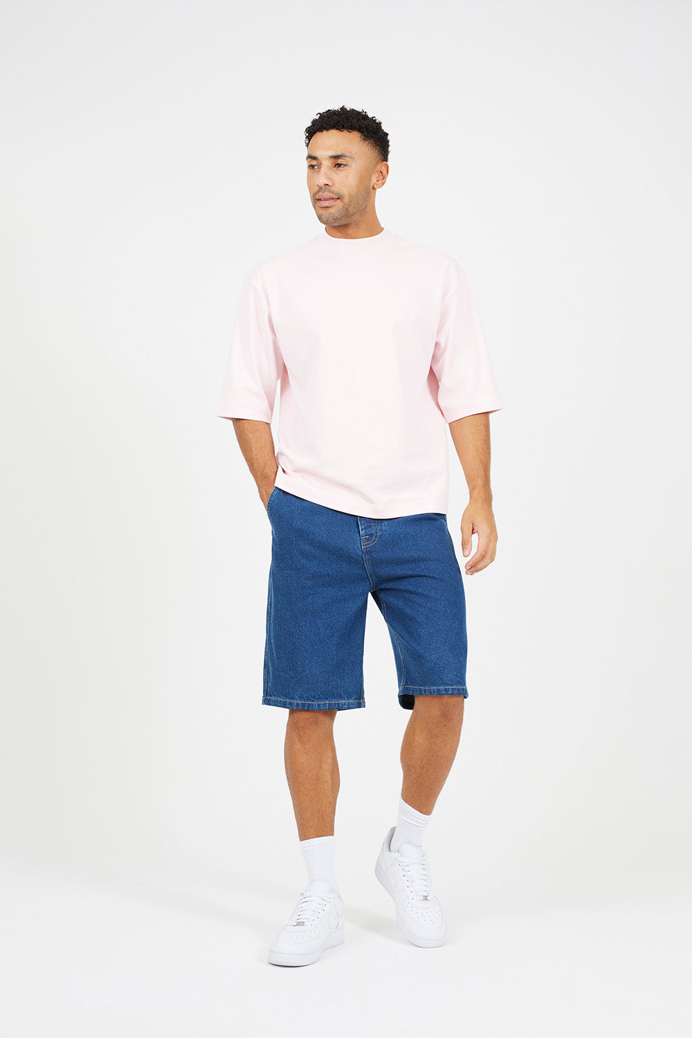 Brave Soul Pale Pink Oversized T-Shirt - Pale Pink Image 3