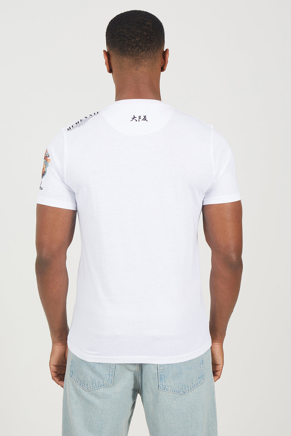 Brave Soul White Cotton Crew Neck Graphic T-Shirt - White Image 2