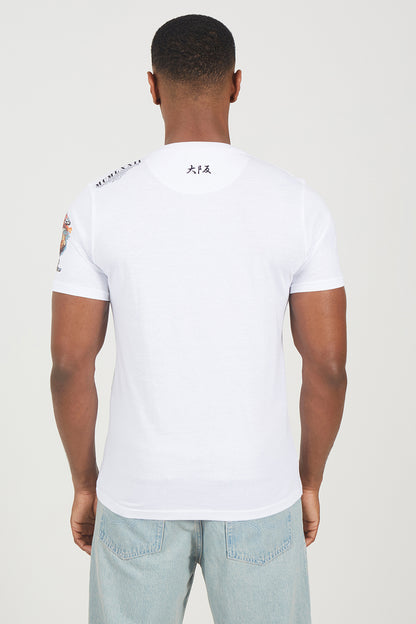 Brave Soul White Cotton Crew Neck Graphic T-Shirt - White Image 2
