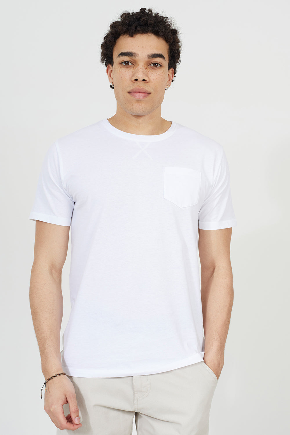 Brave Soul White 2 Pack Crew Neck T-Shirts - White Image 1