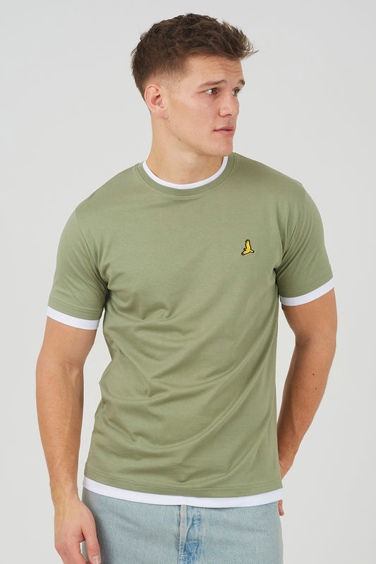 Brave Soul Multi 3 Pack Cotton Contrast Edge T-Shirts  - Multi Image 1