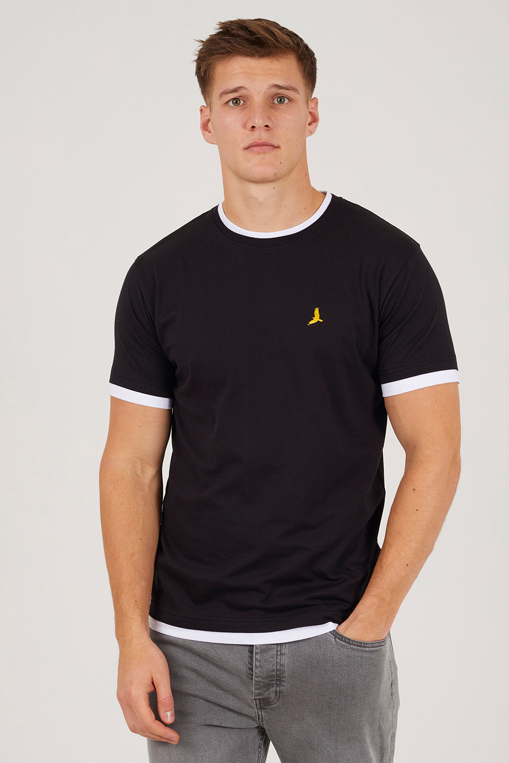 Brave Soul Multi 3 Pack Cotton Contrast Edge T-Shirts  - Multi Image 3