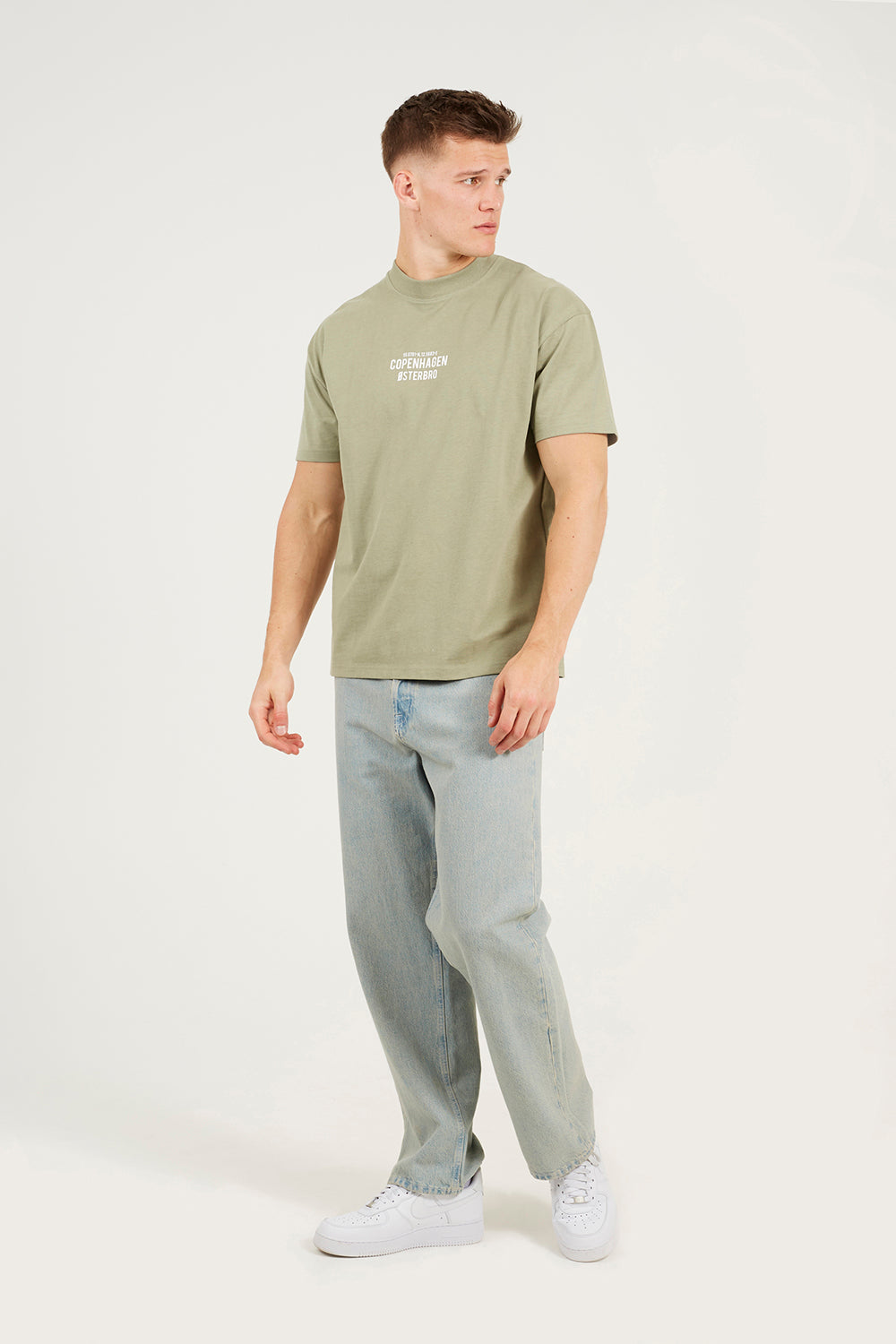 Brave Soul Light Green Cotton Relaxed Fit T-Shirt - Light Green Image 3