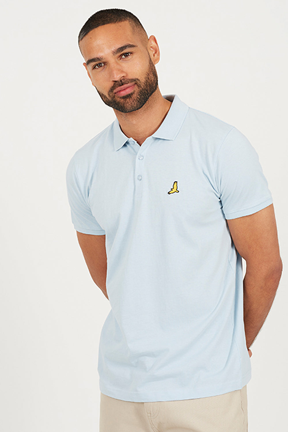 Brave Soul Blue 3 Pack Cotton Jersey Polo Shirts - Blue Image 2