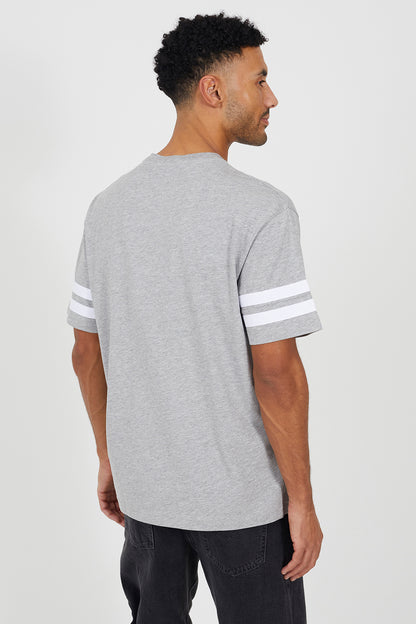 Brave Soul Light Grey Cotton Jersey Graphic T-Shirt - Light Grey Image 2
