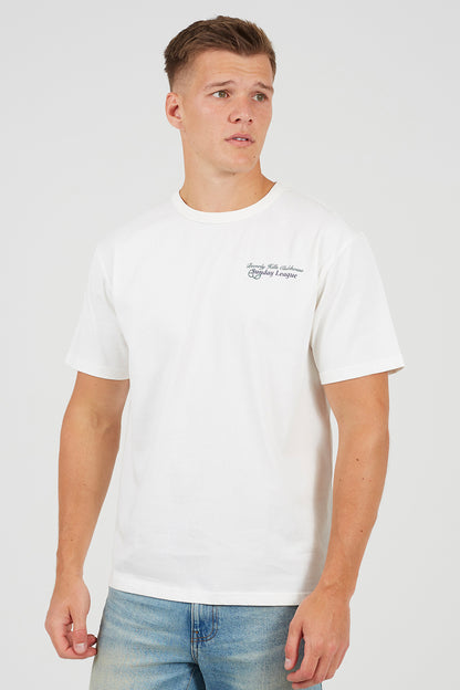 Brave Soul Off White Cotton Relaxed Fit Graphic T-Shirt - Off White Image 1
