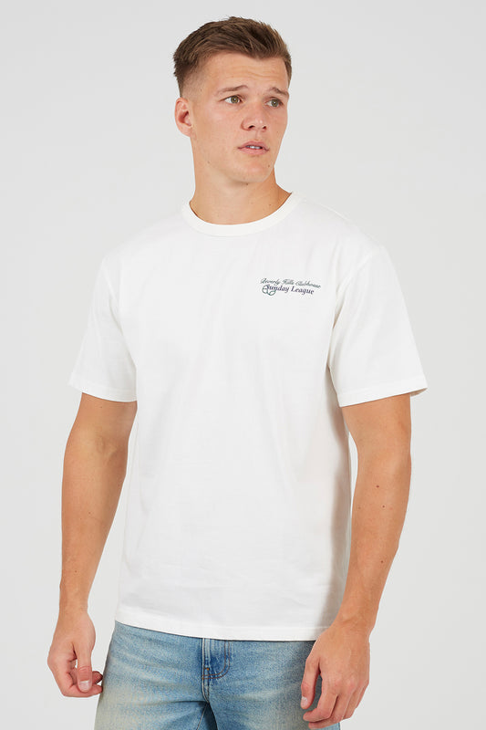 Brave Soul Off White Cotton Relaxed Fit Graphic T-Shirt - Off White Image 1